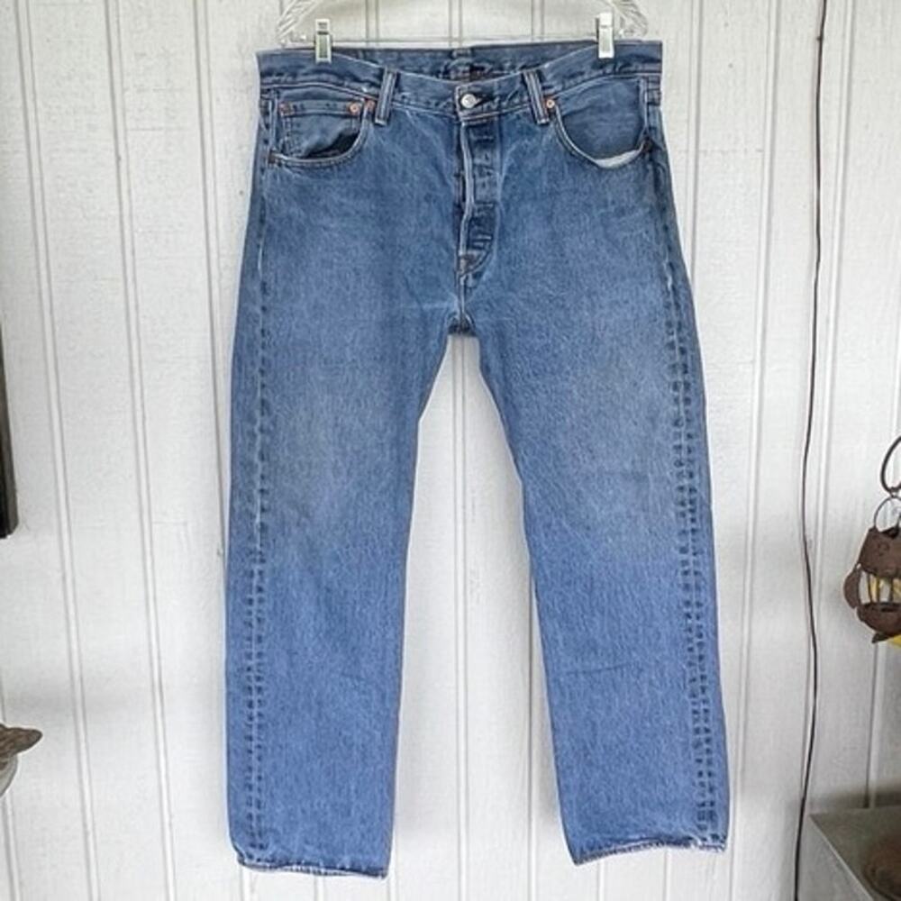 Levi’s 501 button fly blue denim jeans men 35/30 Mexico 2016
